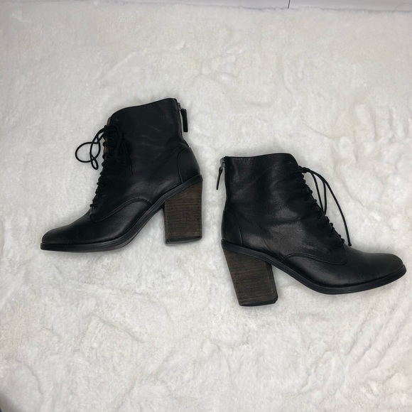 Bacio 61 Black Lace Up Bootie - Picture 1 of 15